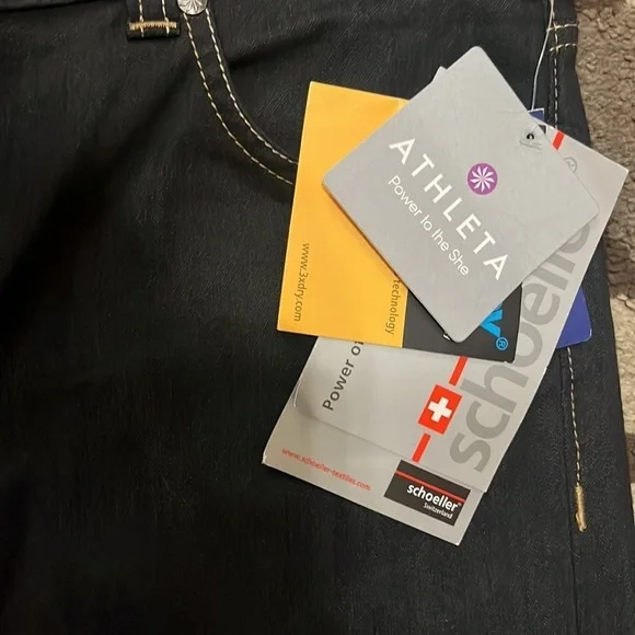 NWT Athleta Frontier jeans Blue Denim Plus size 16 - Picture 4 of 10